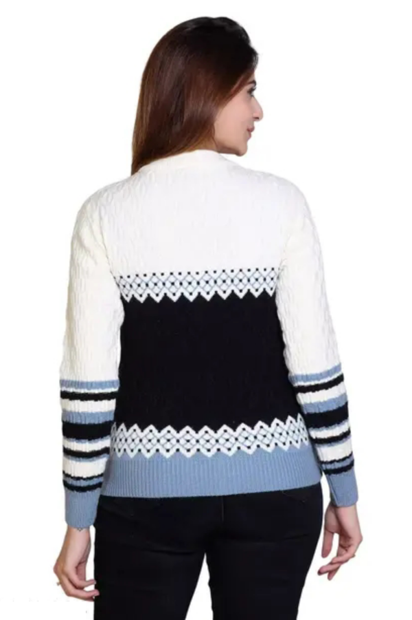 Women's Trendy Colorblocked Winter Sweater - Image 2