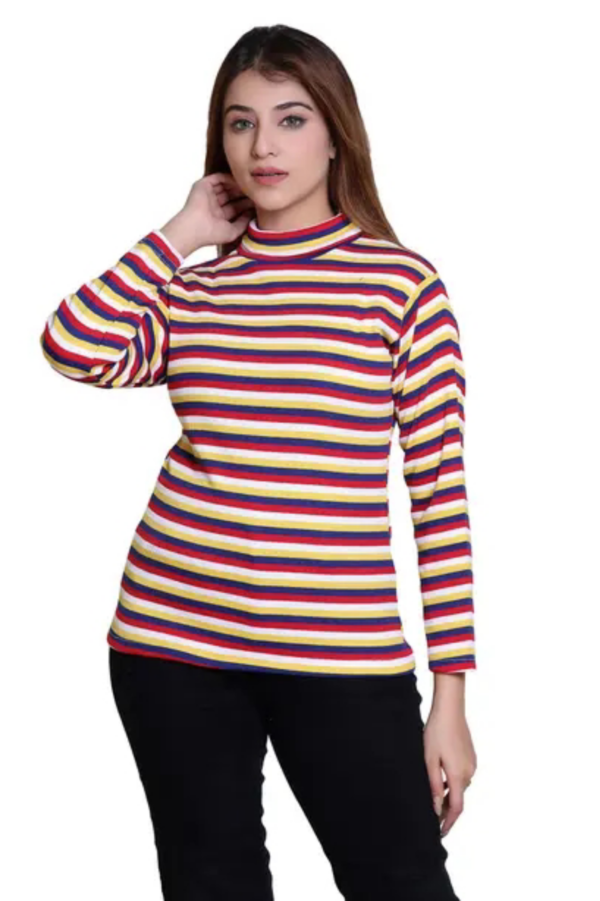 Stylish Multicolor High Neck