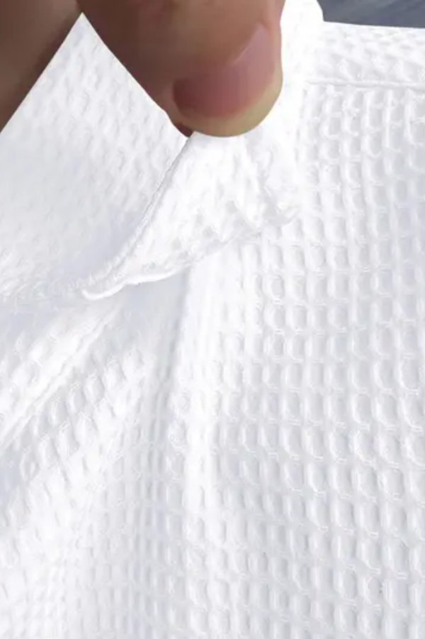 Waffle Texture Long Sleeve Shirt - Image 4