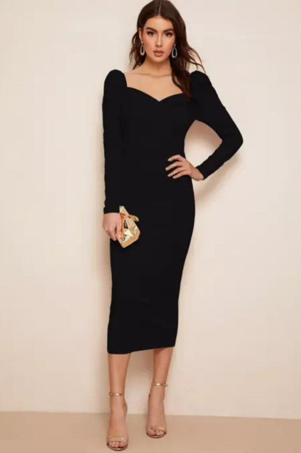 Black One-piece Cocktail Dress