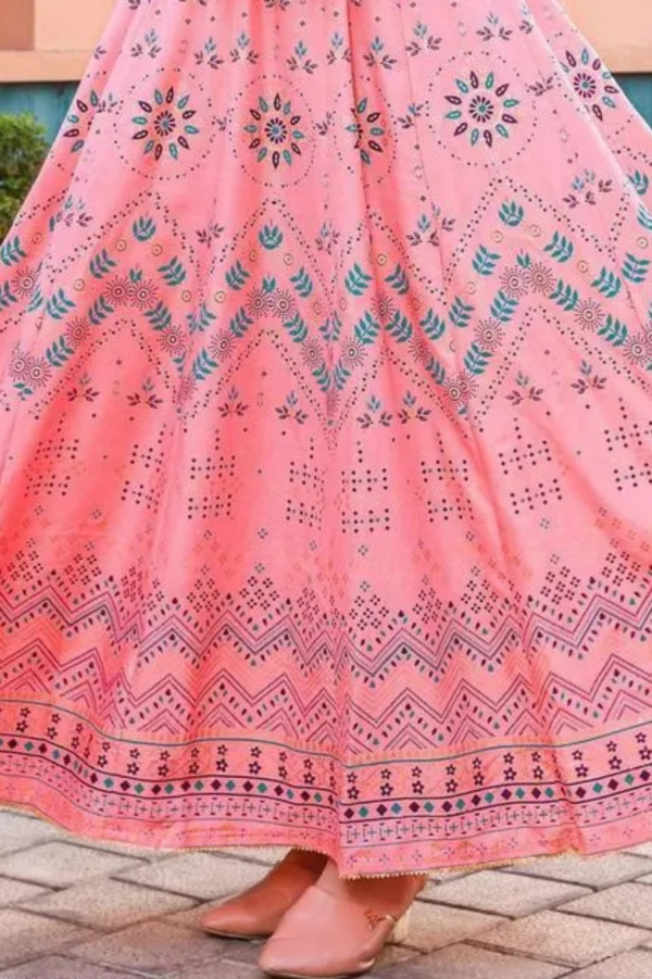 Embroidered Rayon Long Kurti - Image 3